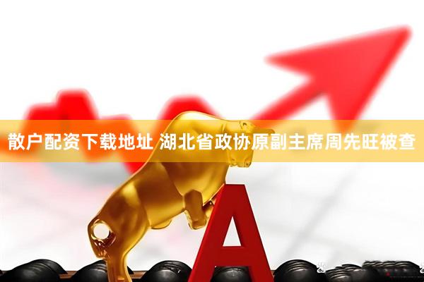 散户配资下载地址 湖北省政协原副主席周先旺被查