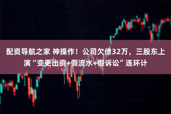 配资导航之家 神操作！公司欠债32万，三股东上演“变更出资+假流水+假诉讼”连环计
